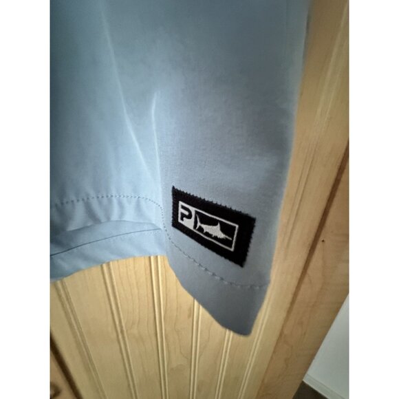 Mens Pelagic Mako Hybrid Fishing Shorts Light Gray blue Size 38 EUC - Picture 2 of 8